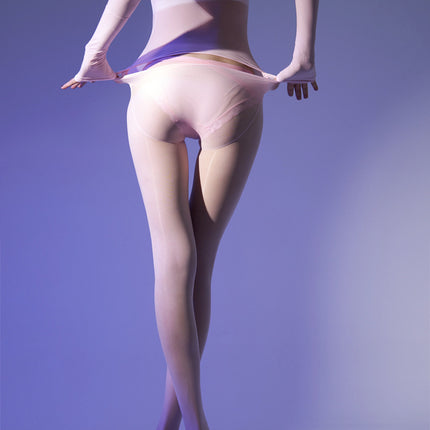 100kg Postpartum 912-Needle Ultra-Shiny Transparent Stockings Plus Size Full Body Stockings One-Piece Stockings Sexy Shaping Base Stockings