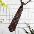 JK039 Pork Liver Plaid Tie