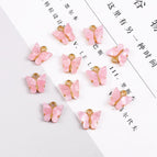 Length 13mm width 12.5mm aperture about 2mm 4/bag / Pink