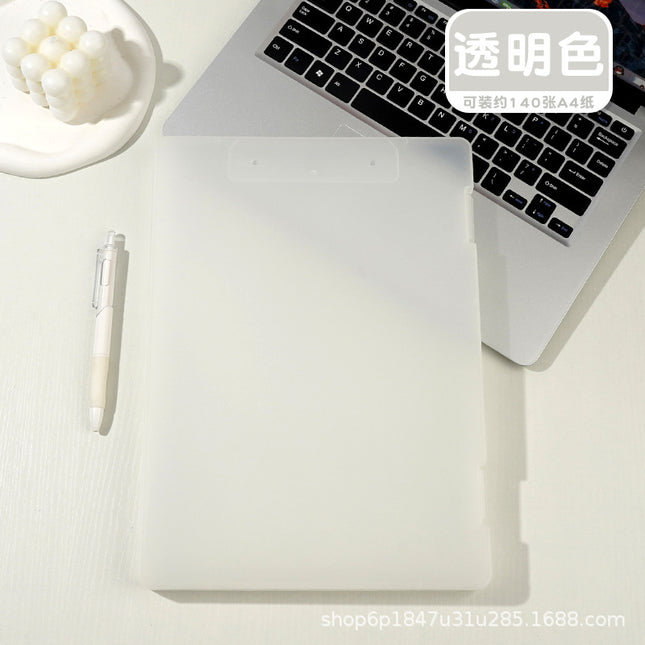 Morandi color dormitory storage paper file box a4 transparent information box PP Plastic Cosmetics stationery box