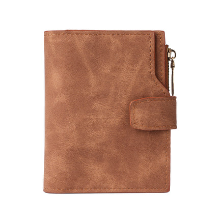 New Women's Wallet Short Zipper Wallet Korean Version Versatile Coin Purse Multi-Card Slot Buckle Card Holder Factory Direct Supply
