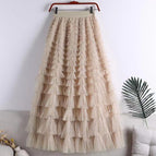 Dark Apricot / L (skirt length 95CM)