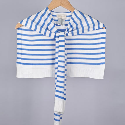 Korean Style New Striped Knitted Shawl for Women, Suitable for Spring and Autumn, Air-Conditioned Rooms, Office, Versatile and Fashionable Shoulder Scarf