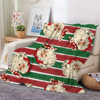 Red and green striped santa claus / 70*100CM【280g】