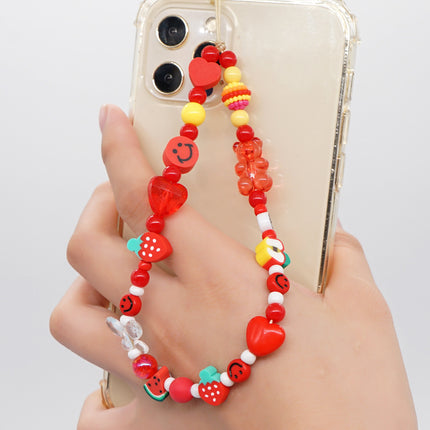 Factory direct supply handmade beaded mobile phone lanyard bluetooth speaker lanyard flashlight fan selfie stick U disk sling