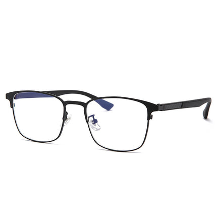 New Eyebrow Frame Metal Myopia Frame Big Face Retro Cross-Border Men's Optical Frame Spring Leg Flat Mirror Manufacturer