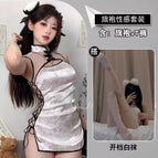 White + white open socks / S