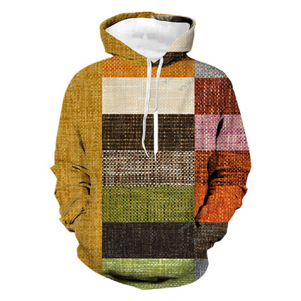 2023 New Amazon foreign trade stitching pattern 3D digital printing sweater spring and autumn men's and women's hoodie