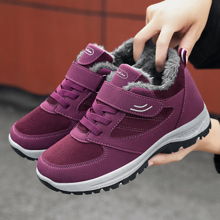 Women's Cotton Shoes 2025 Couple's Walking Warm Cotton Boots Factory Direct Sales Casual Fleece-Lined Plus Thick Snow Boots for Middle-Aged and Elderly People