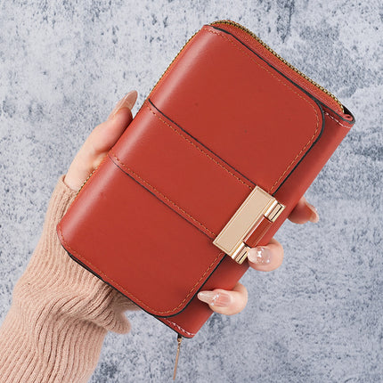 New Cross-Border Popular Korean Style Multifunctional Women's Clutch Wallet Short Niche Fashion Multi-Card Slot 70% off Wallet