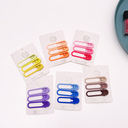 Children's front bangs clip headdress matte gradient hair clip girl heart student side clip hollow cute clip
