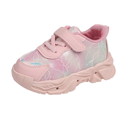 Spring and Autumn New Girls' Sports Shoes Light-Up Cartoon Shoes Kindergarten Baby Girls Dad's Shoes Flashing Lights Versatile
