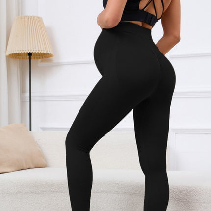 Cross-Border New Spring Style High-Waisted Belly-Supporting Pants for Pregnant Women, Leggings That Don'T Tighten the Stomach, Maternity Yoga Pants