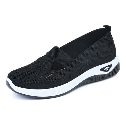 Cross-Border Dropshipping of Large-Size Women's Shoes, Breathable and Comfortable Single Shoes Wholesale, Casual and Versatile Mesh Shoes for Middle-Aged and Elderly Mothers
