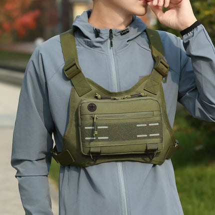 Outdoor Tactical Chest Bag Men's Multifunctional Training Running Gym Bag Functional Vest Bag Military Fan Tactical Vest Bag