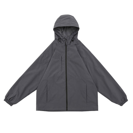 Ru Meng Du Pont Three-proof Charge Clothes Spring and Autumn Outdoor Camping Jacket Coat Waterproof Breathable Mountaineering Suit for Couple Solid Color