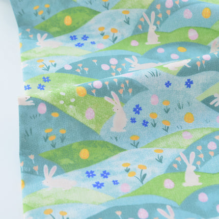 160cm Wide Pure Cotton Twill Fabric Cotton Baby Kidsren Baby Cartoon Cotton Fabric Wild Rabbit Group