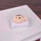 White wrist headband/pudding dog/1 piece