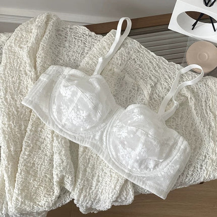 Pure Desire Ultra-thin Strapless Underwear Women's Big Chest Shaped Small Gather-up Paramilis Summer Ultra-thin Non-slip Beautiful Back Bra