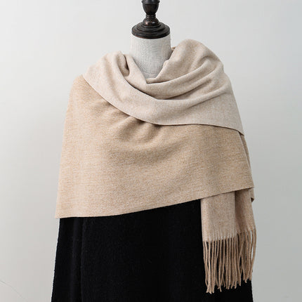 Wool Scarf Korean Style Double-Sided Scarf for Women Autumn and Winter Warm Men's Shawl Versatile Cashmere Scarf Wholesale