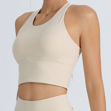 New Sports Underwear Women's Shockproof High Strength Running Fitness Yoga Suit One-piece Fixed Yoga Bra Vest