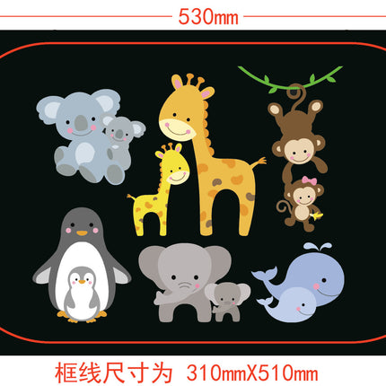 Car Sunshade Cartoon Sun Protection Heat Insulation Sunshade Sunshade Electrostatic Film Side Window Sunshade Car Interior Accessories Summer