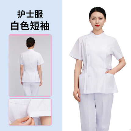 Women's Nurse Uniform Set, Spring and Autumn Long-Sleeved Hospital Beauty Salon Clinic Dental Nurse Uniform, Two-Piece Workwear