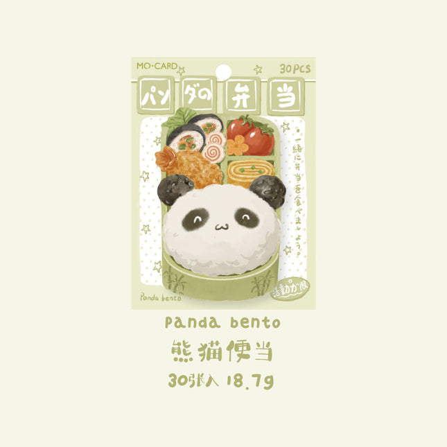 Mo Mo gourmet bento theme post-it notes delicious bento shop series hand account decoration material message post-it notes
