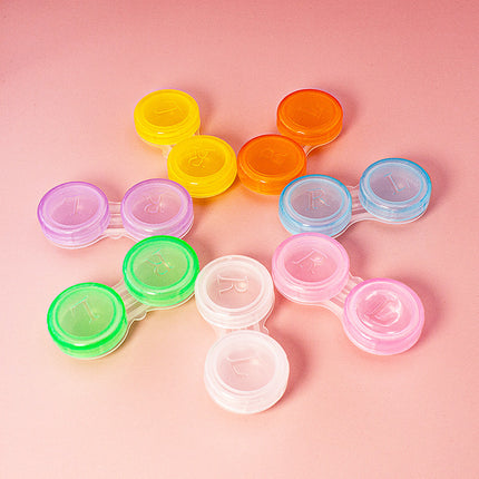 Hot Supply Candy Color Contact Lens Duo Box Transparent Contact Lens Box Replacement Companion Box Lens Care Box