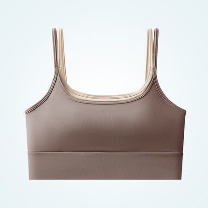 Sports Underwear Women's Shock-proof Gather-up Running Stereotype Yoga Vest Quick-drying Anti-sagging Wearing Training Fitness Bra