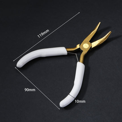 Gold-Plated Needle-Nose Pliers, Diagonal Pliers, Jewelry Tools, Cutting Pliers, DIY Accessories, Handmade Bracelets, Necklaces, Gold-Colored Pliers
