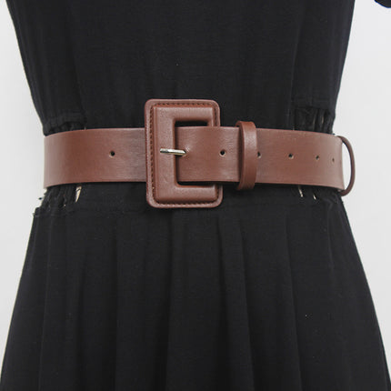 Belt Women's wide purple Korean style yellow pink belt women's fashion all-match dress sweater waist seal