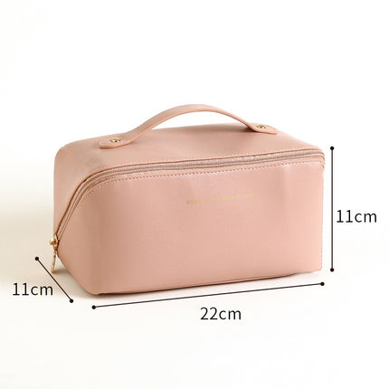 Cross-Border New Hanging Toiletry Bag Portable Business Men's Travel Toiletries Cosmetics Bag Pu Waterproof Makeup
