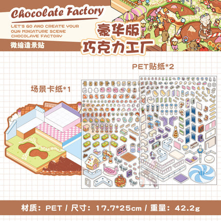 Language idle pet miniature landscaping cute sticker book freeze frame happy series three-dimensional fun landscaping 18 posting paper