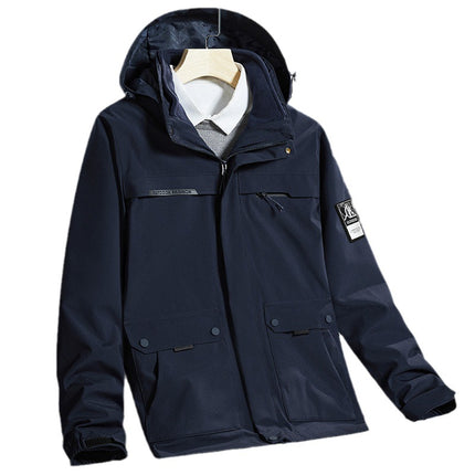 Winter Couple Outdoor Rush Clothes Three-in-One Hood Removable Liner Two-piece Warm Windproof Casual Rush Clothes