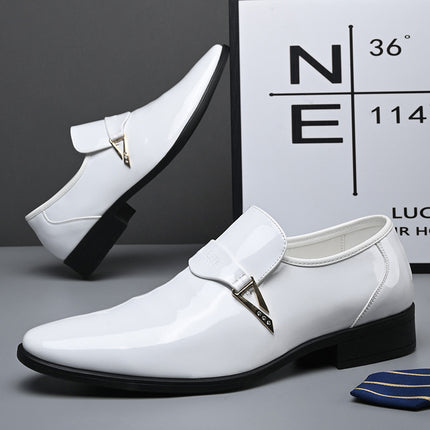 Source Manufacturer Leather Men's Classic Casual Leather Shoes Pointed Toe Versatile British Style Leather Shoes Wear-Resistant and Waterproof