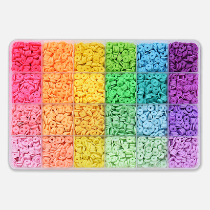 European and American Cross-border 24-grid Clay Bead Bracelet Making Kit 3mm23 Color Bead Bracelet Making DIY Jewelry Kit