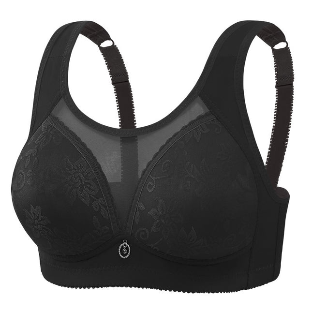 New Cross-border Underwear Women's Thin No Steel Rings Large Chest Showy Small Anti-sagging Bra Plus Size Sports Yoga Bra