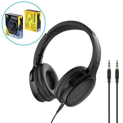 The new head-mounted wired headphones with microphone game headphones can talk traffic can have clear stereo sound quality