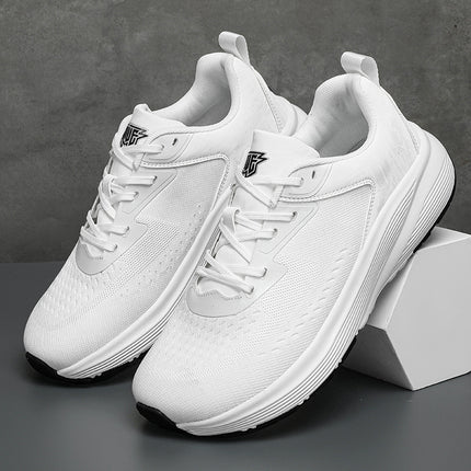 2025 New Couple Running Shoes Lightweight Shock-Absorbing Breathable Sports Shoes for Men and Women Youth Travel White Shoes Cross-Border