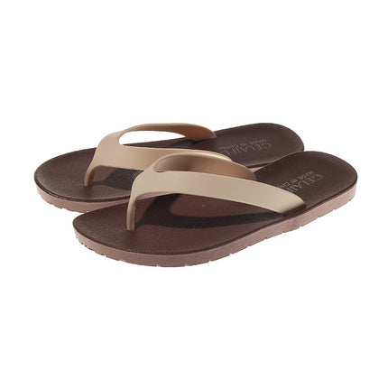 Flip-Flops for Women, Summer Outdoor Wear, Flat-Soled Fashionable Internet Celebrity Beach Sandals, Soft-Soled Bathing Non-Slip Flip-Flops