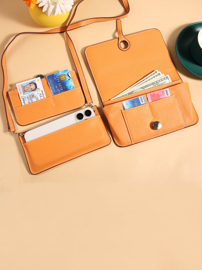 2025 New Convenient Multifunctional Passport Card Holder Crossbody Mobile Phone Bag Three-In-One Multifunctional Hand-Held Bank Card Wallet