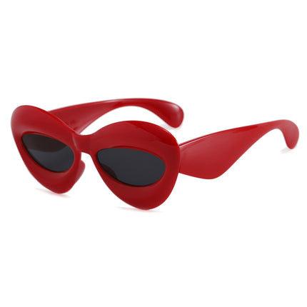 Personalized Cat-Eye Sunglasses 2022 New Style Personalized Ins Candy-Colored Sunglasses Versatile Alien Sunglasses