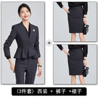 Gray suit + pants + skirt / S