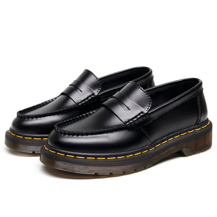 Epiden Cross-border Love Shoes Fashion Women's Commuter Genuine Leather Low-top Small Shoes British Style Fashion Student Casual