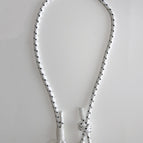 New white-black dot double ring shoulder strap
