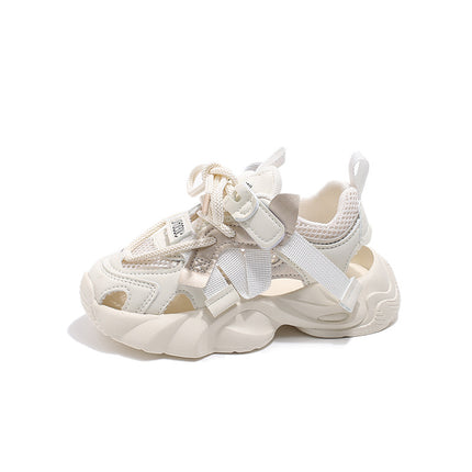 Children's frame shoes 2025 summer explosion female baby hollow mesh breathable sneaker boy casual shoes tide