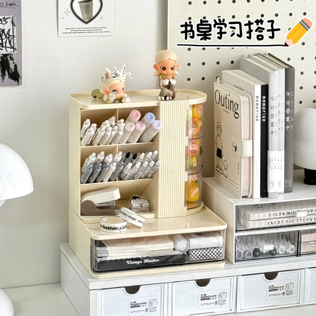 Dressing Table Cosmetics Desktop Storage Box Drawer Lipstick Mask Powder Puff Organizer Shelf Skin Care Product Storage Rack