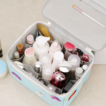 Red Tadpole Foldable Portable Cosmetic Case Storage Box Travel Large Capacity Cosmetic Bag Storage Bag Storage Box Home