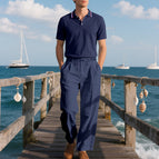 Navy blue shirt with navy blue pants / S